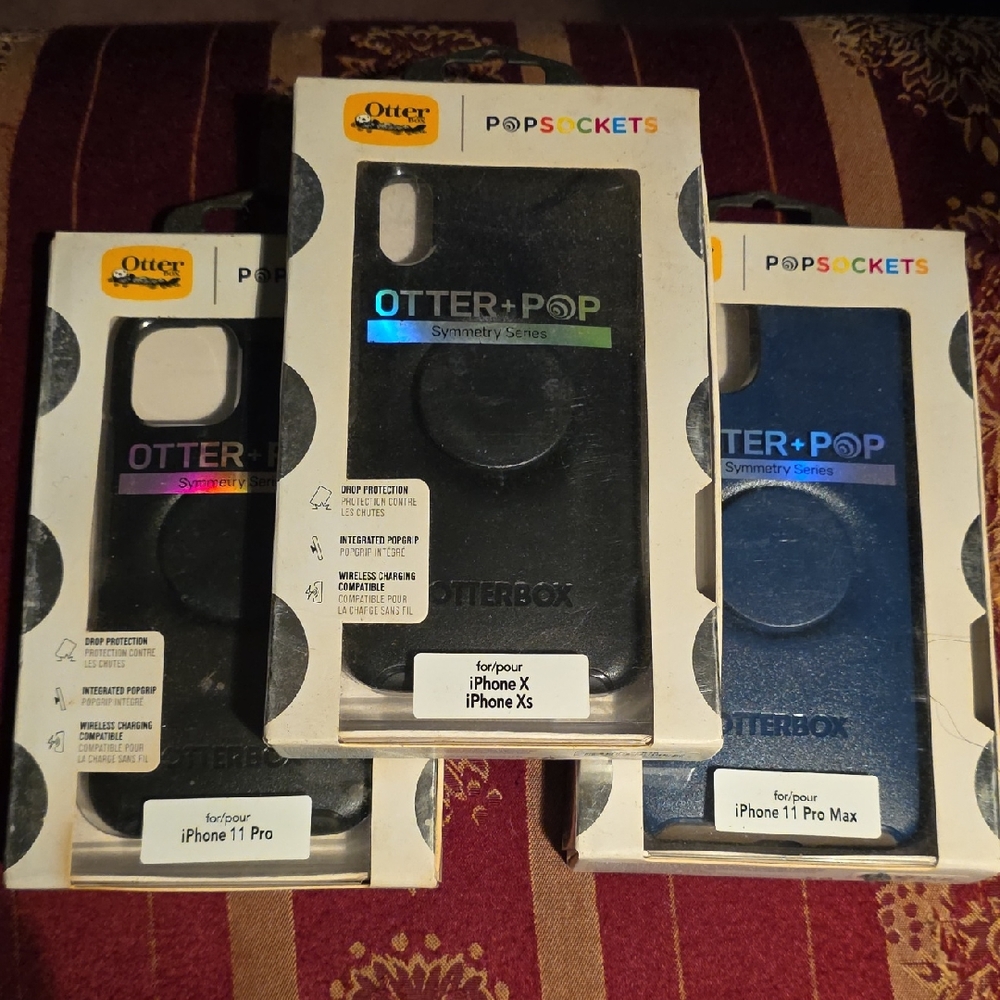 OtterBox Symmetry Series Black and Blue Cases for iPhone